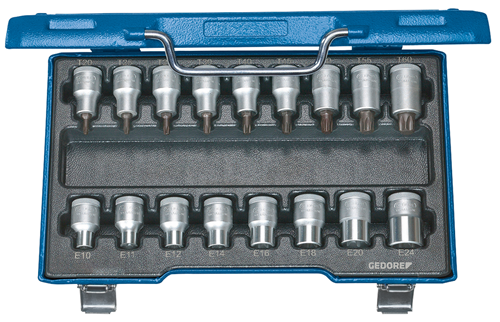 Screwdriver set 1/2" 17 pieces inside + outside TX - 6129520 (1)