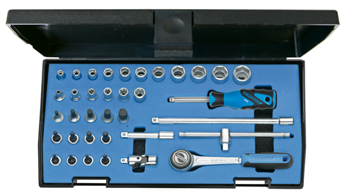 Socket wrench set 1/4" 36 pieces, hexagonal IN-TX-ITX - 6196710 (1)