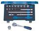 Socket wrench set 3/8" 22 pieces, hexagonal 6-22 mm - 6235470 (2) (Thumbnail)