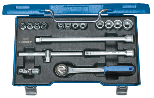 Socket set 3/8" 17 pieces UD profile 6-19 mm - 6240200 (1)