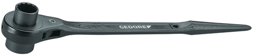Steel construction ratchet double hexagonal 24x30 mm - 6262790 (1)