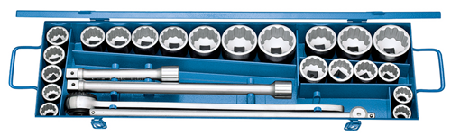Socket wrench set 3/4" 25 pieces UD profile mm+INCH - 6281310 (1)