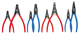 Set of circlip pliers, 8 pcs - 6700490 (1) (Thumbnail)