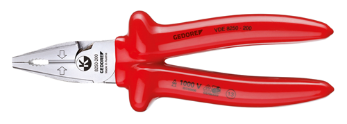 VDE power combination pliers with immersion insulation 200 mm - 6720250 (1)