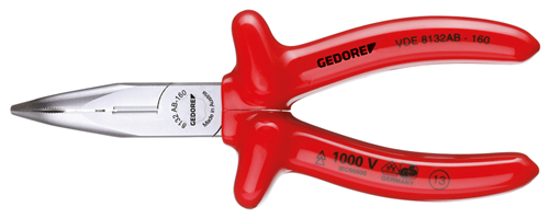 VDE needle-nose pliers with dip insulation 200 mm - 6721810 (1)