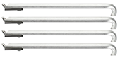 Abzughaken-Satz 178 mm mit Abstandshaltern 4-teilig - 8012160