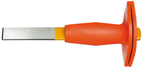 Slotting chisel flat oval with hand protection 240x26x7 mm - 8723930 (1)
