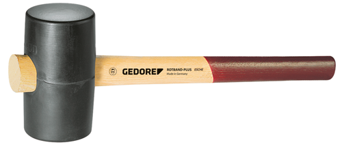 Rubber mallet with ash handle head-Ø 75 mm - 8827040 (1)