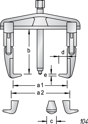 Puller set with stand 1.04/1A-1.04/3A - 1675982 (7)