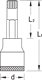 Screwdriver bit socket 3/8", long XZN multi-point M6 - 1394312 (2) (Thumbnail)