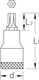 Screwdriver bit socket 3/8" TX T45 - 1441000 (3) (Thumbnail)