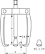 Puller 3-arm 160x140 mm - 1465015 (2) (Thumbnail)