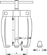 Battery-terminal puller 3-arm 70x70 mm - 1657046 (2) (Thumbnail)