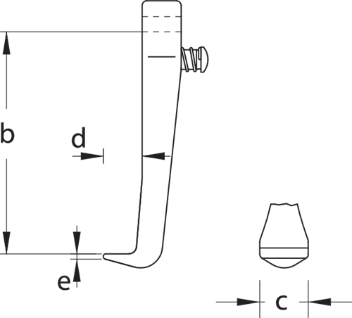 All-steel pulling hook with hook brake 200 mm - 1970550 (6)