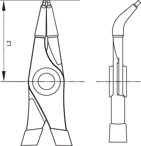 Assembly pliers for internal locking rings angled 12-25 mm - 2014971 (2)