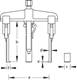 Puller kit with 6 hooks 90x100/200 mm - 1745158 (4) (Thumbnail)