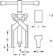 Puller 2-arm XS legs 80x85 mm - 2018578 (3) (Thumbnail)