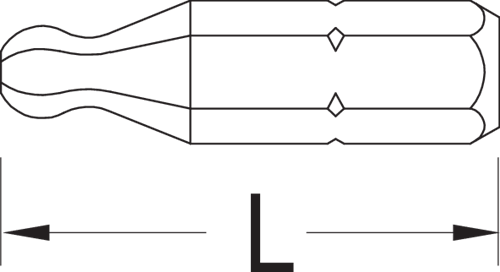 Screwdriver bit 5/16" internal hexagon 4 mm - 6568280 (2)