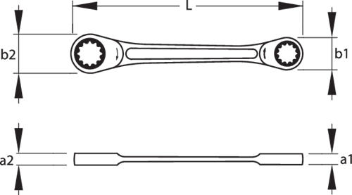 Double ring ratchet spanner 14x15 mm - 2306794 (2)