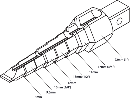Combin. stepped key with ratchet 1/2" - 4630940 (4)
