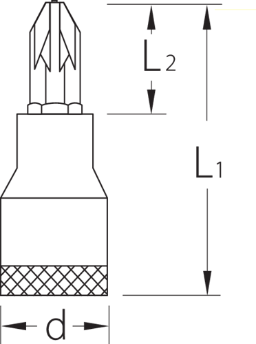 Screwdriver bit 1/2" POZI PZ 3 - 6156760 (2)
