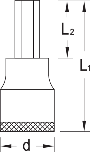 Screwdriver bit 1/2" 90 mm internal hexagon 8 mm - 6157730 (2)