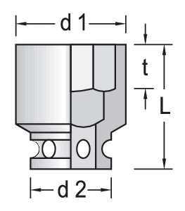 Impact socket 1/2" long 17 mm - 6162490 (3)