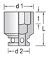 Impact socket 1/2" long 17 mm - 6162490 (3) (Thumbnail)