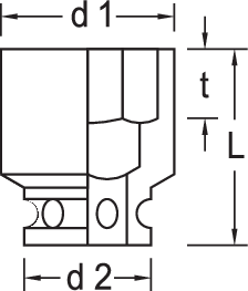 Impact socket 1/2" long 17 mm - 6162490 (2)