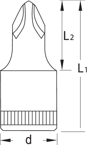 Screwdriver bit socket 1/4" PH 2 - 6174660 (2)