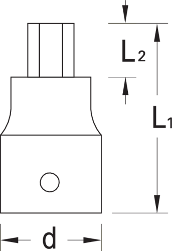Screwdriver bit 1/4" internal hexagon 3 mm - 6176010 (3)