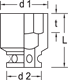 Impact socket 1/4" hex 1/4" - 6199300 (2) (Thumbnail)