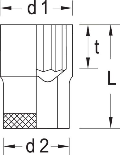 Socket 3/8" UD-Profile 1" - 1983296 (3)