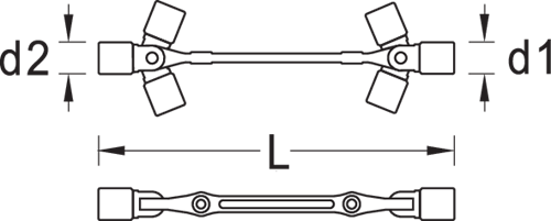 Swivel head wrench double ended UD-Profile 20x22 mm - 6300120 (2)