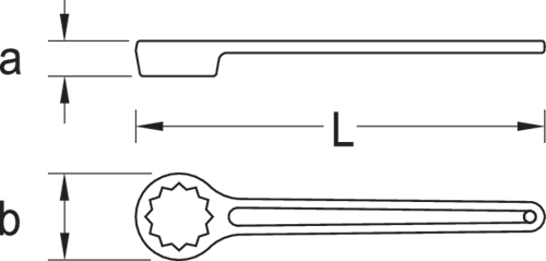 Single open ended spanner 55 mm - 6482210 (2)