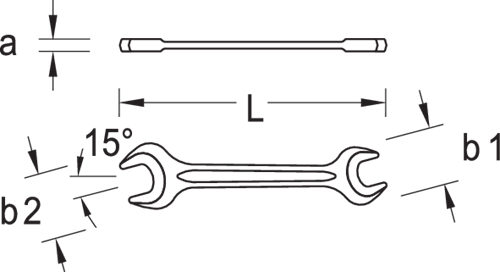 Double open ended spanner 11x13 mm - 6585100 (2)