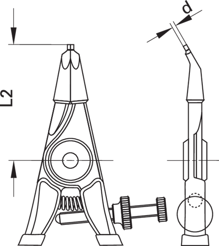 Assembly pliers for external circlips angled 4-9 mm - 6700220 (2)
