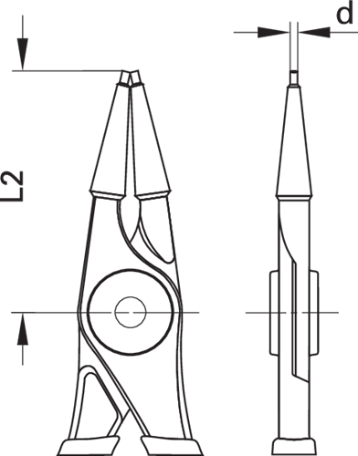 Assembly pliers for internal locking rings straight 8-13 mm - 6703240 (3)