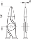 Assembly pliers for internal locking rings straight 8-13 mm - 6703240 (3) (Thumbnail)