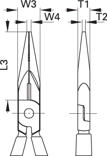 Straight nose-nose pliers, dip-insulated, 140 mm - 6710610 (5)