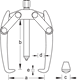 Puller 2-arm 70x80 mm - 8003250 (2) (Thumbnail)