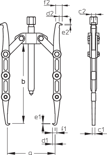 Fan puller with 3 arms for holes from Ø 10 mm - 8006270 (3)