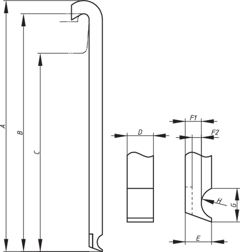 Pulling hook set 170 mm 4 pieces - 8011940 (3)