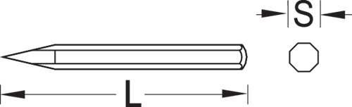 Pointed chisel 8-point 350x18 mm - 8741670 (2)