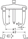 Quick-release puller with 2 arms with slim hooks 160x150 mm - 2015722 (2) (Thumbnail)