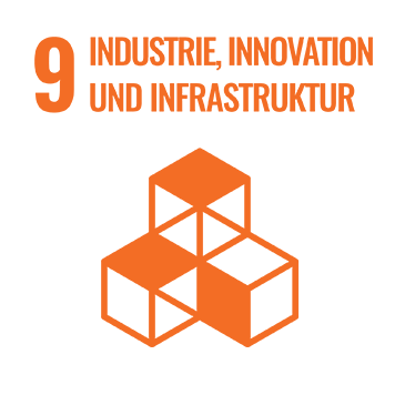 Icon des Nachhaltigkeitsziels Industrie, Innovation und Infrastruktur