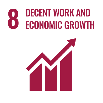 Icon of the sustainability goal decent work and growth