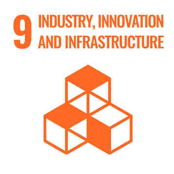 Icon of the sustainability goal industry, innovation and infrastructure