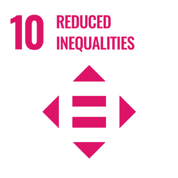 Icon of the sustainability goal less inequality