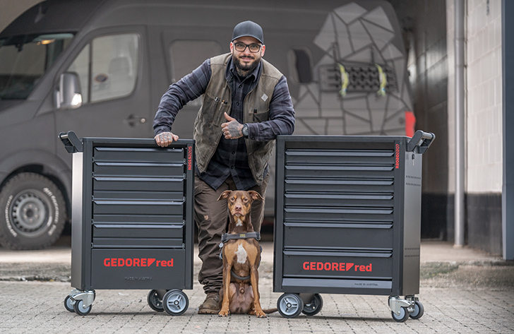 Familienmensch und DIY-Maker seit 2024 Brand Ambassador GEDORE red